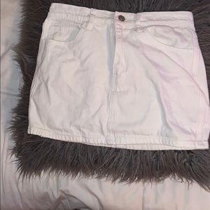 Forever 21 white jean skirt